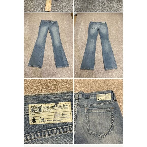 Converse one star womens bootcut jeans sz 6 mid rise blue jeans retro Y2K - Picture 1 of 12